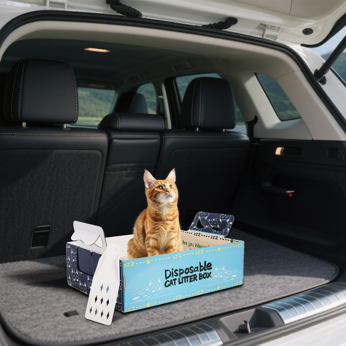 8 Pcs Disposable Cat Litter Box with Scoops P917603