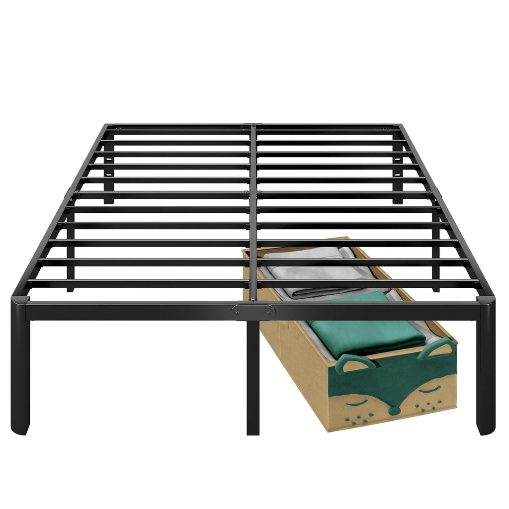 14 Inch Queen Size Black Metal Platform Bed Frame Q146959