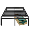 14 Inch Queen Size Black Metal Platform Bed Frame Q146959