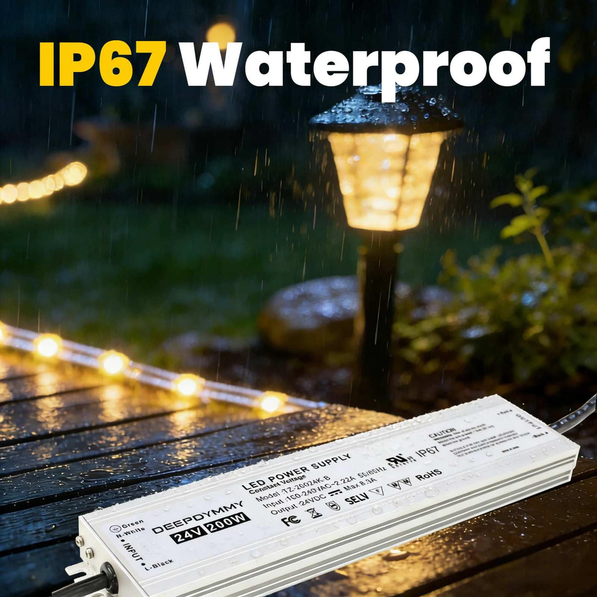 24V 200W Waterproof IP67 Power Supply P61204