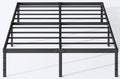 Queen Size 18 Inch Tall Black Metal Platform Bed Frame H5066