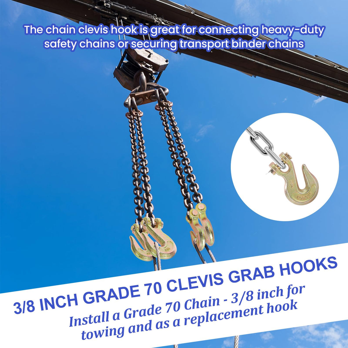 3/8" Heavy Duty Clevis Grab Hook M54211