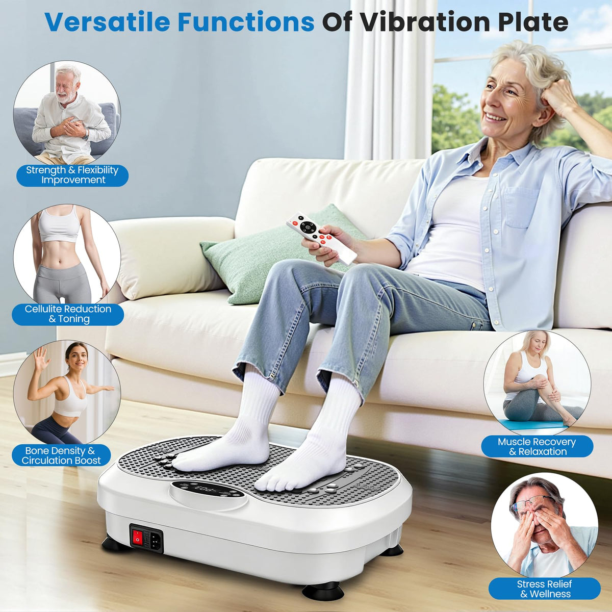 Vibration Plate Exercise Machine with 200 Levels S4693