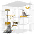 Large Cat Cage Detachable Metal Wire Playpen E29323