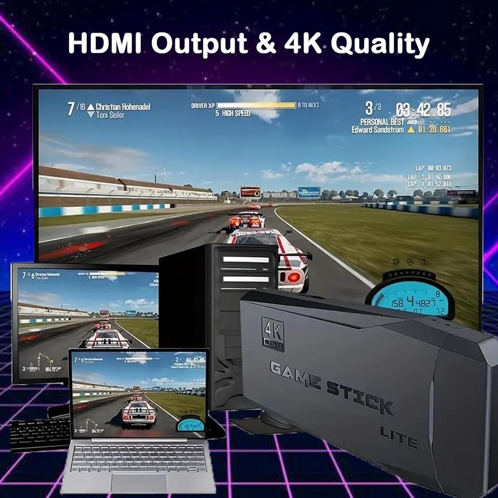 Retro Game Console Plug and Play 4K HDMI 15 Classic Emulators Dual 2.4G Wireless Controllers E9117