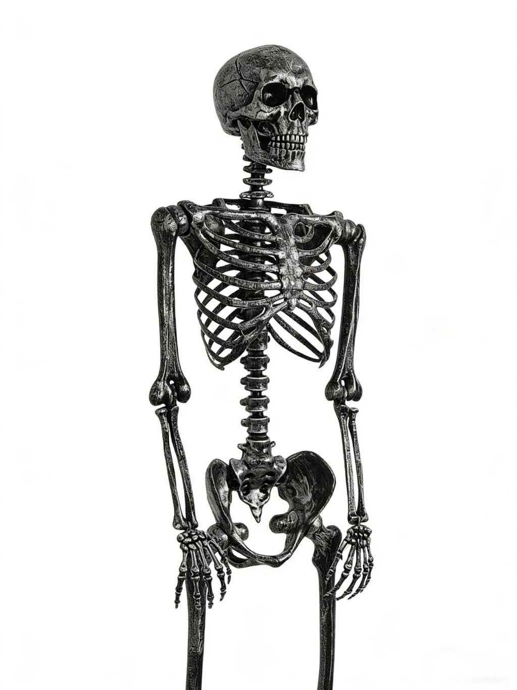 5 FT Posable Black Skeleton D3075