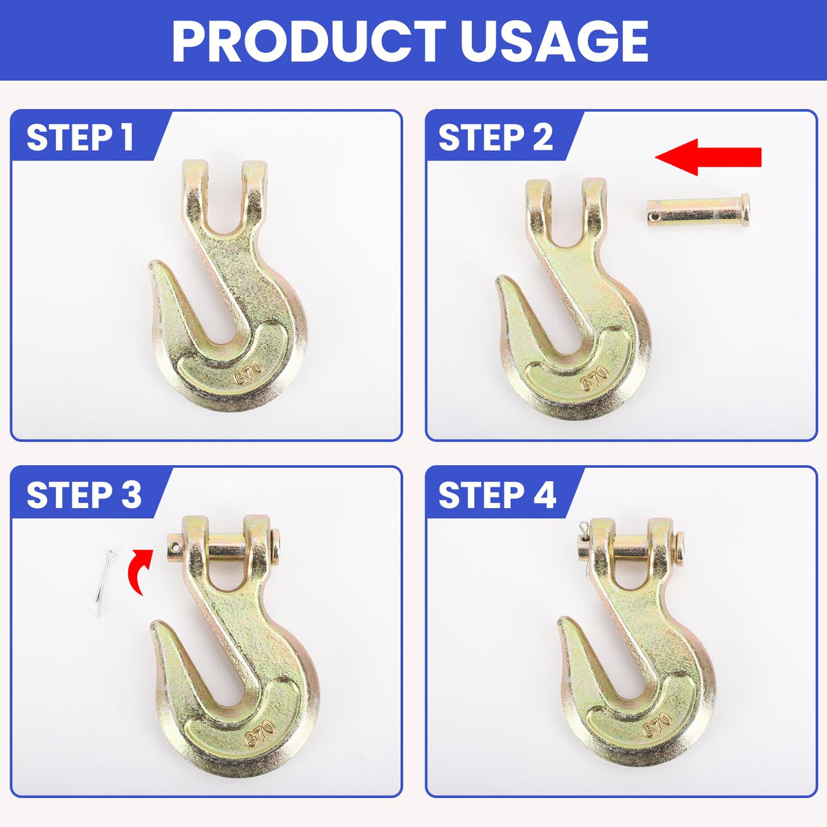 3/8" Heavy Duty Clevis Grab Hook M54211