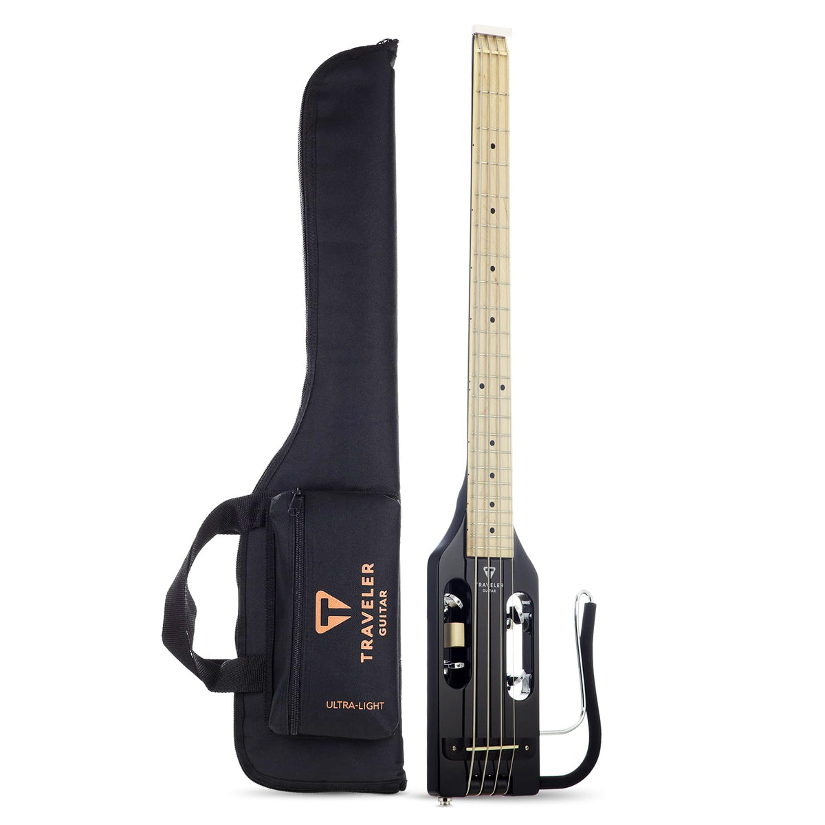 Gloss Black Headless Travel Bass Guitar R301
