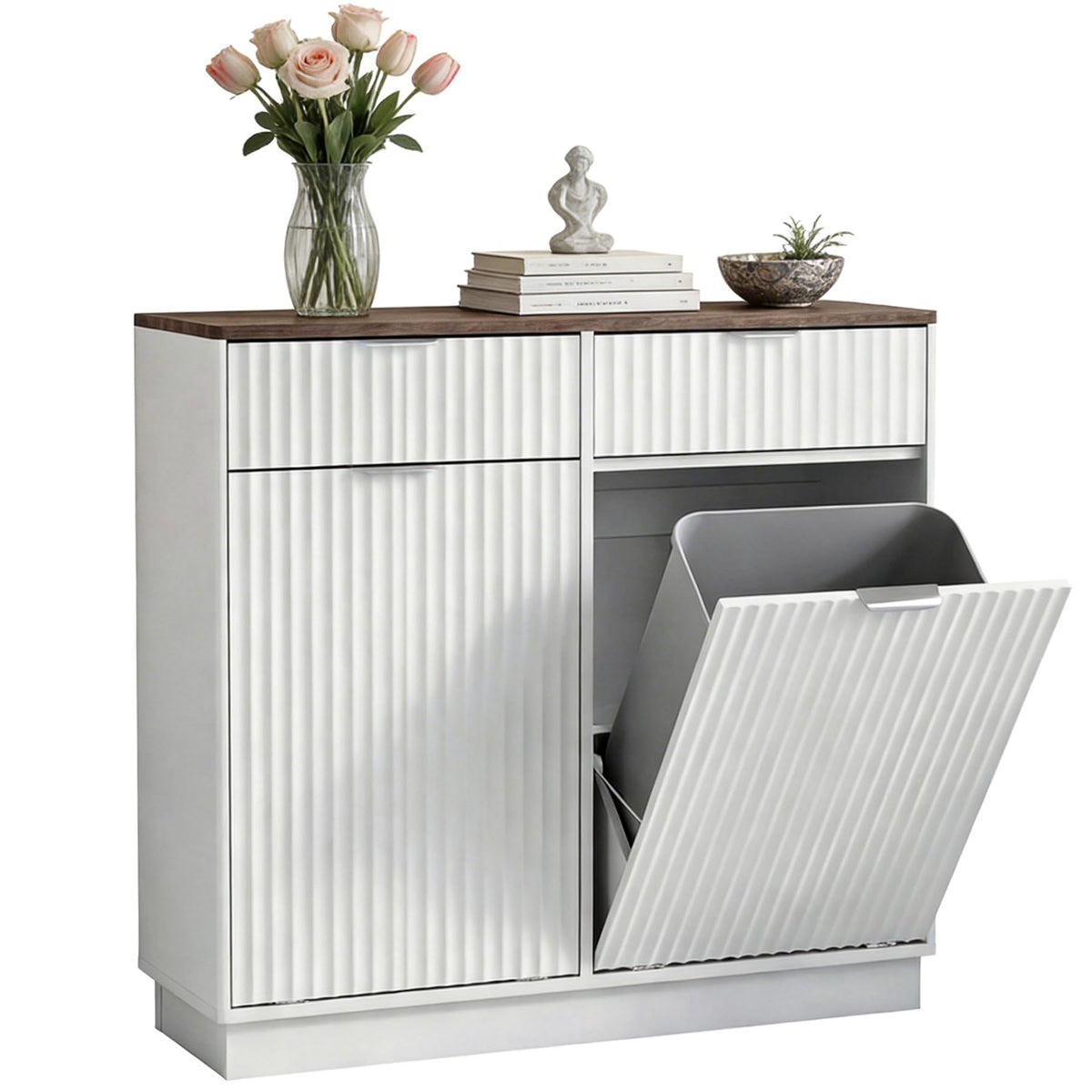 20 Gallon Tilt Out Trash Cabinet with 2 Drawers Y142149