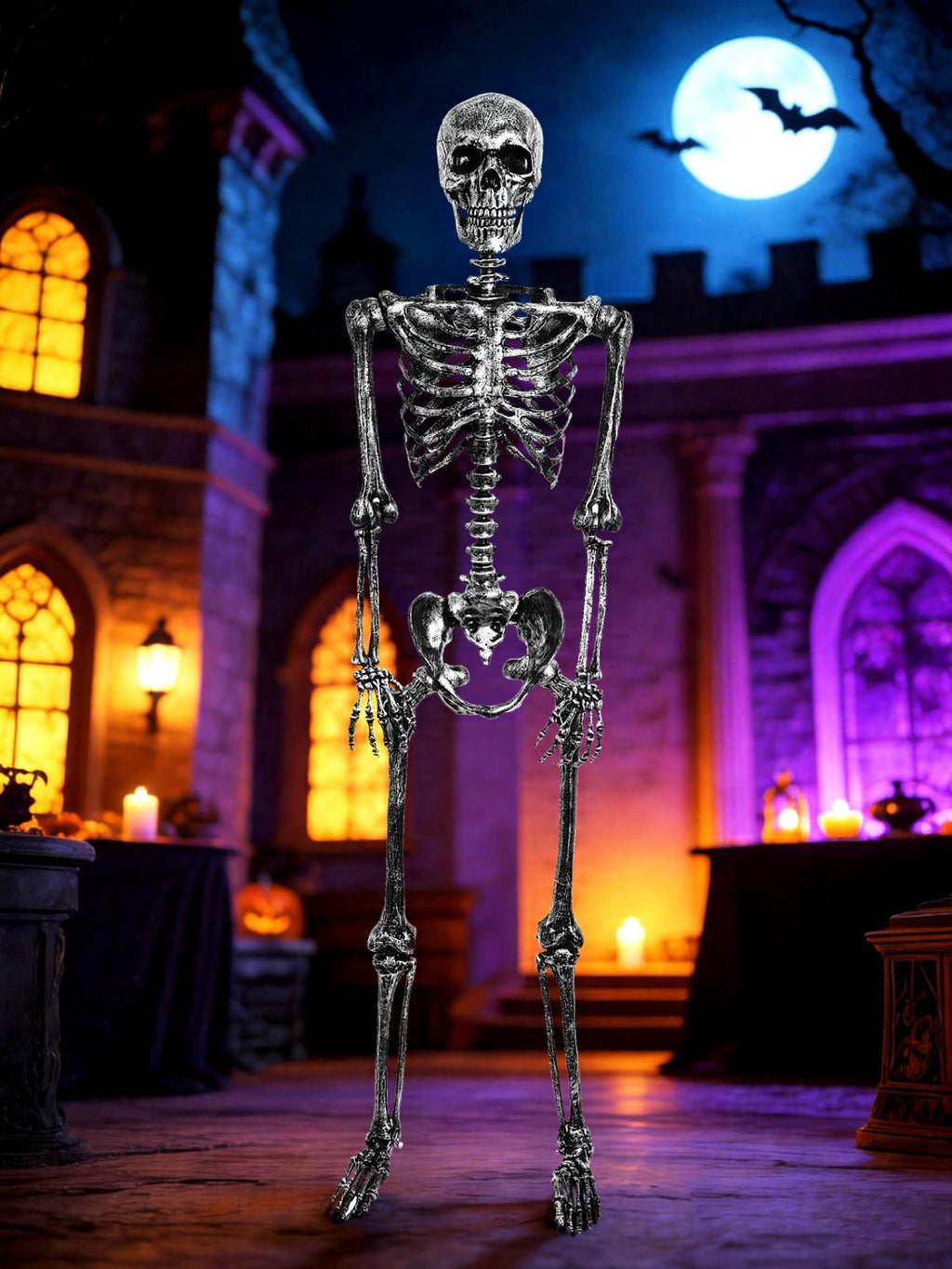 5 FT Posable Black Skeleton D3075