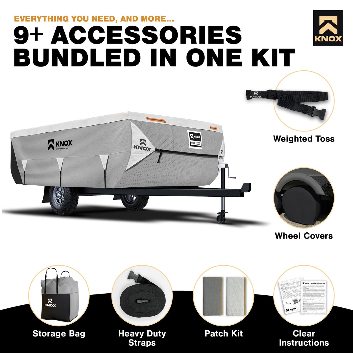 Anti-Tear 7 Layer APEX Fabric Folding Camper Cover 14-16 ft P51274
