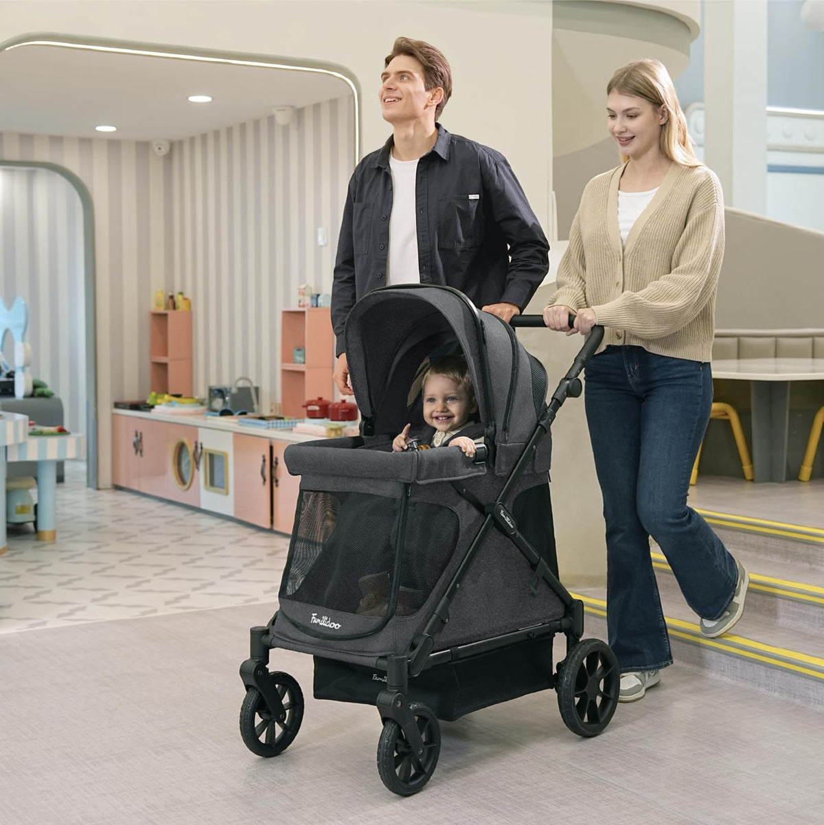 Foldable Lightweight All-Terrain Kids Wagon Stroller E2758