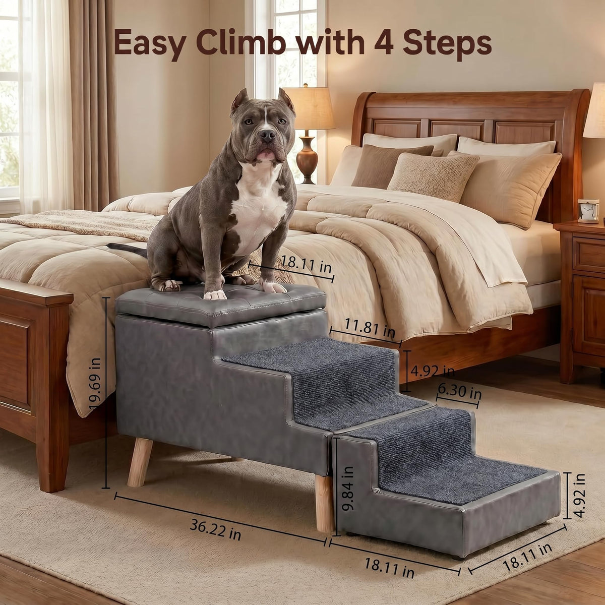 Leather Dog Stairs T678004