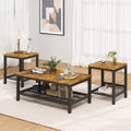 3 Pieces Coffee Table Set with 2 End Side Tables I153