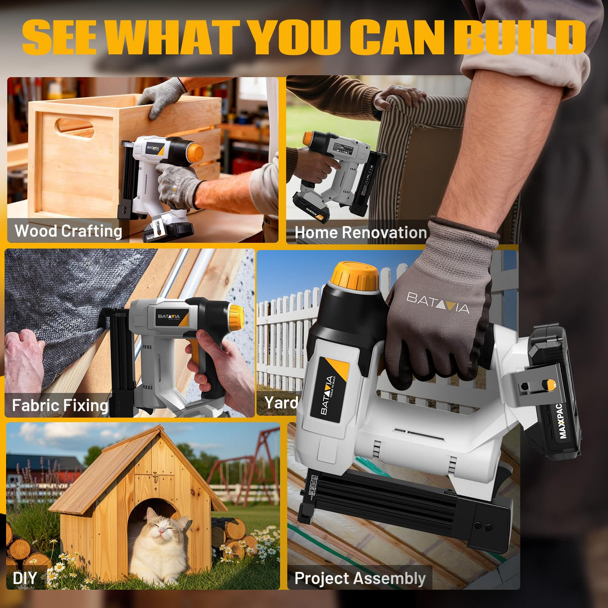 20V Cordless 18GA 2-in-1 Brad Nailer & Stapler L4869