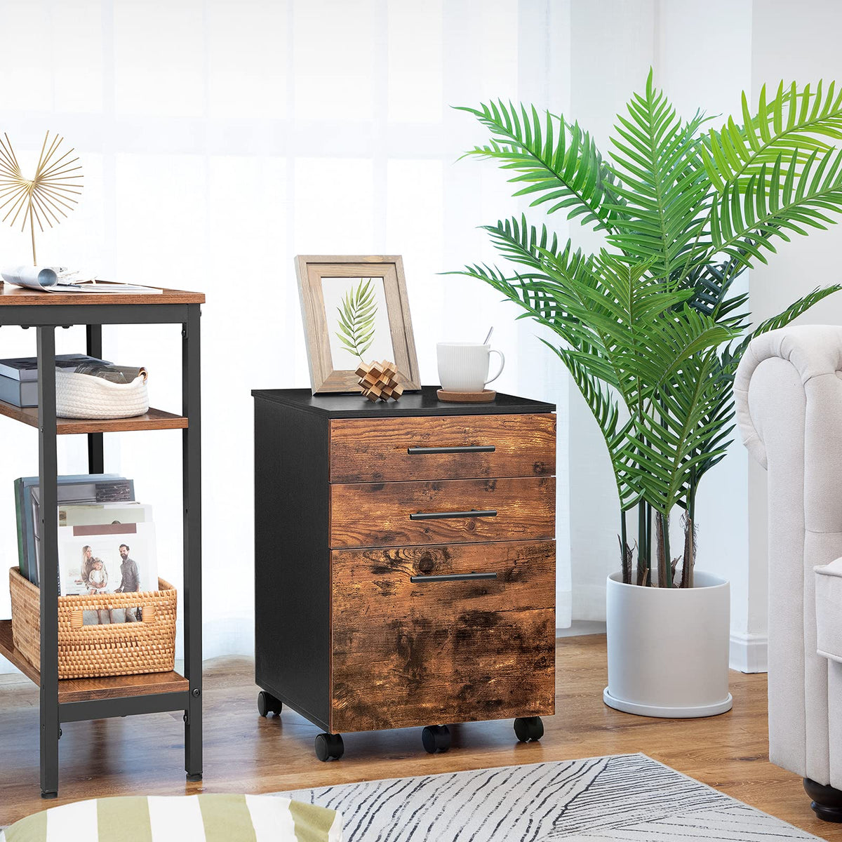 3 Drawer Wood File Cabinet V843164