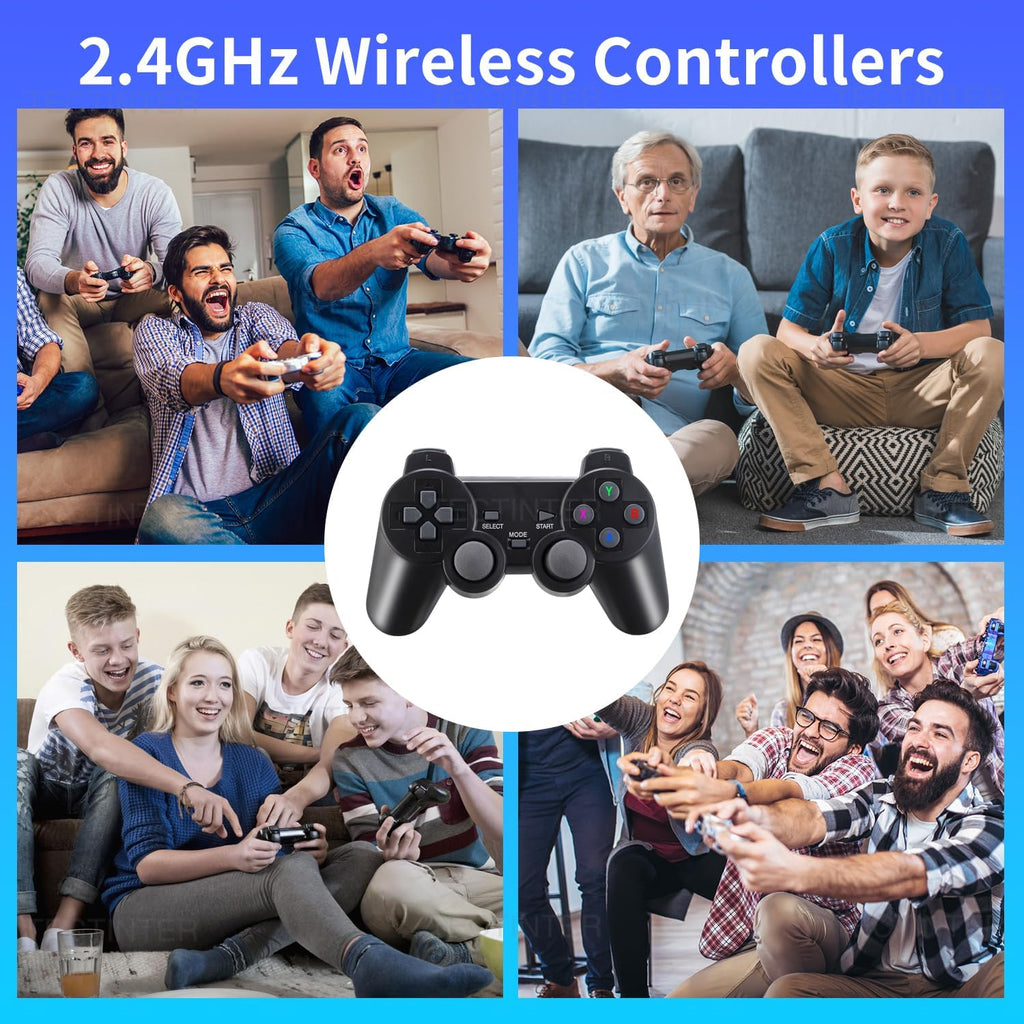 Retro Game Console Plug and Play 4K HDMI 15 Classic Emulators Dual 2.4G Wireless Controllers E9117