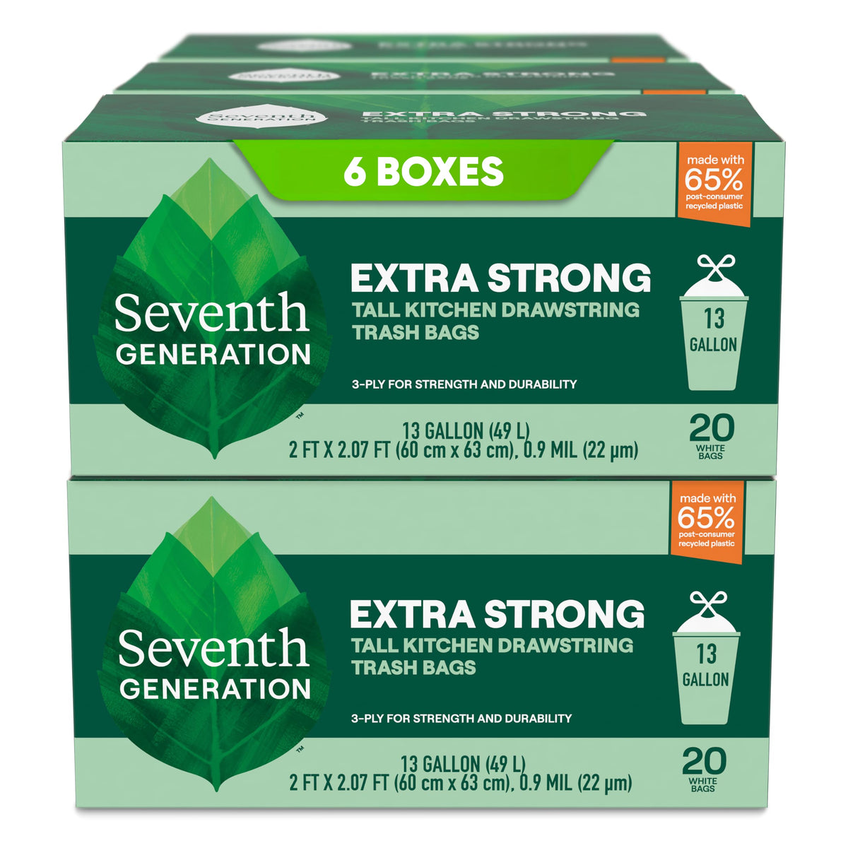 13 Gallon Drawstring Tall Kitchen Trash Bags X412126