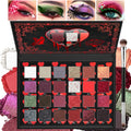 Dark Red Black Burgundy Gray Eyeshadow Palette G40393