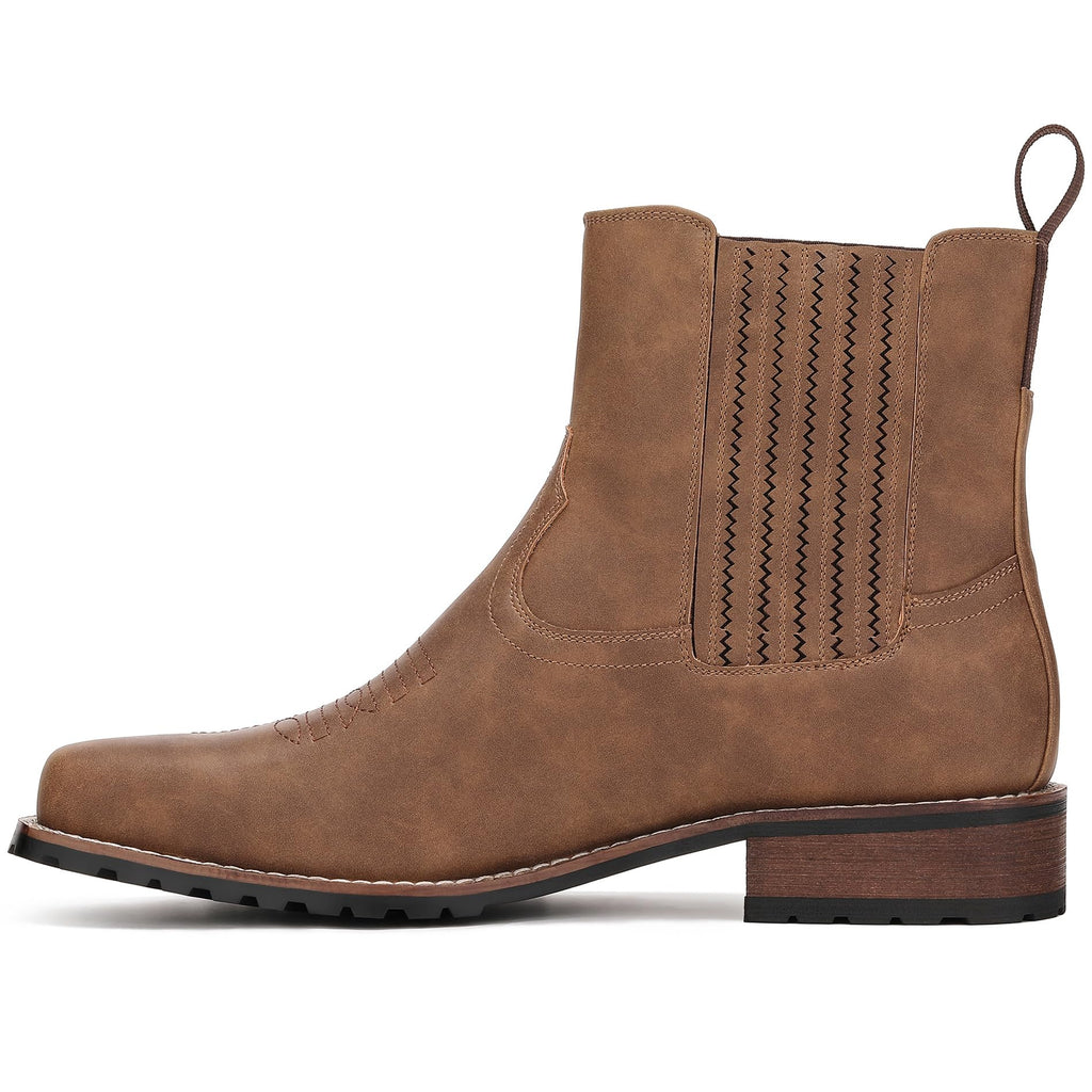 Cowboy Boots for Men Embroidery Square Toe V5803
