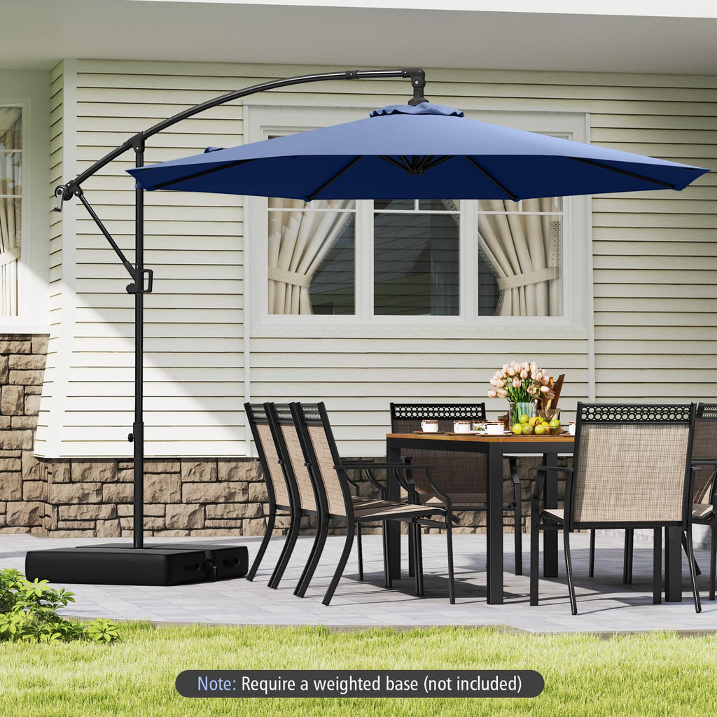 10 FT Navy Offset Cantilever Umbrella Z246