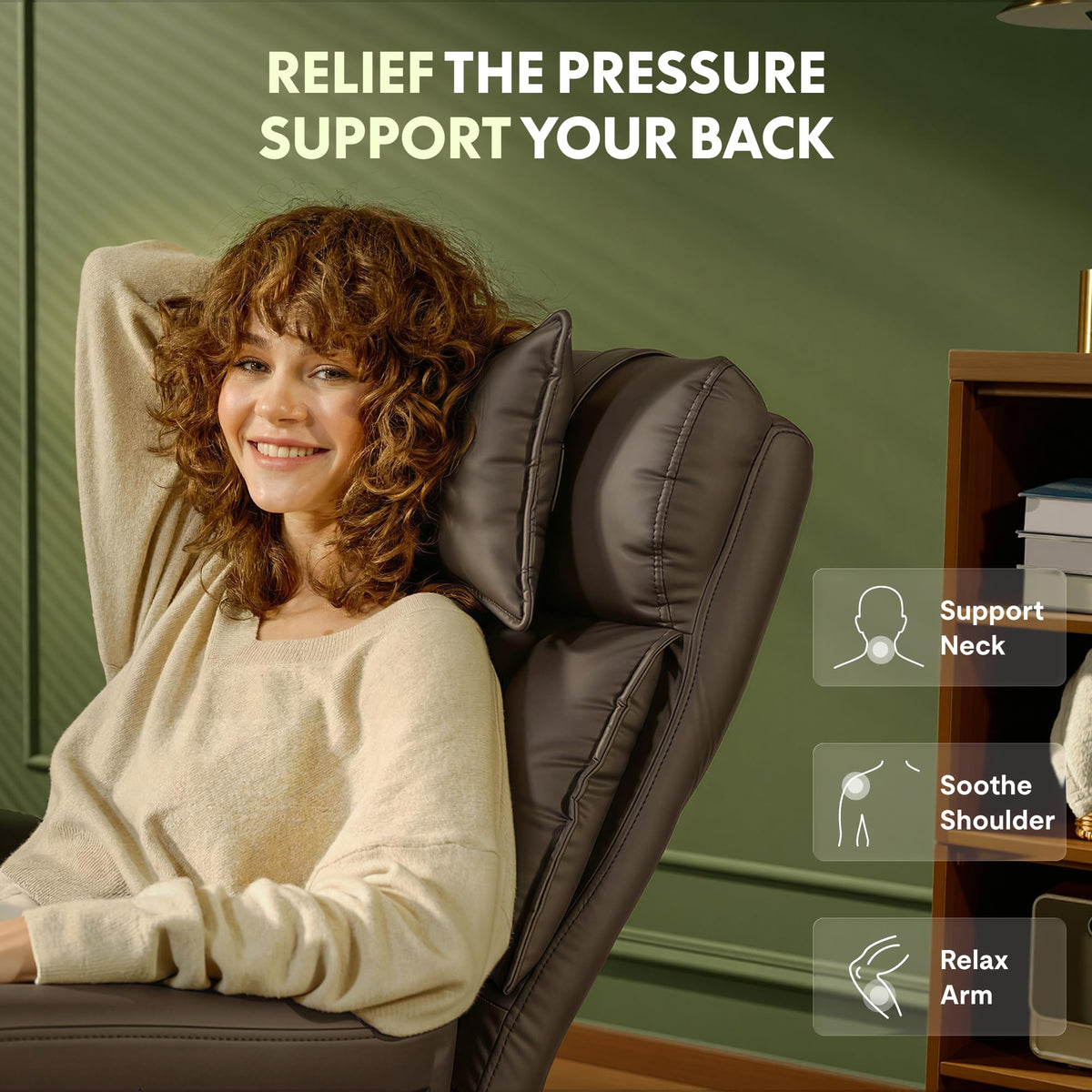 Oversized Brown Convertible Office Chair A75932