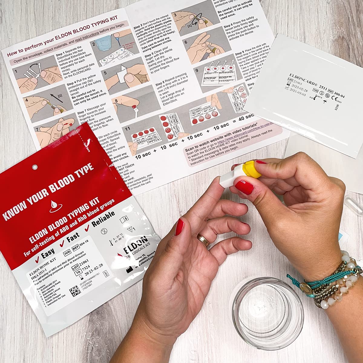 Home Blood Typing Kit 9 Kits O256
