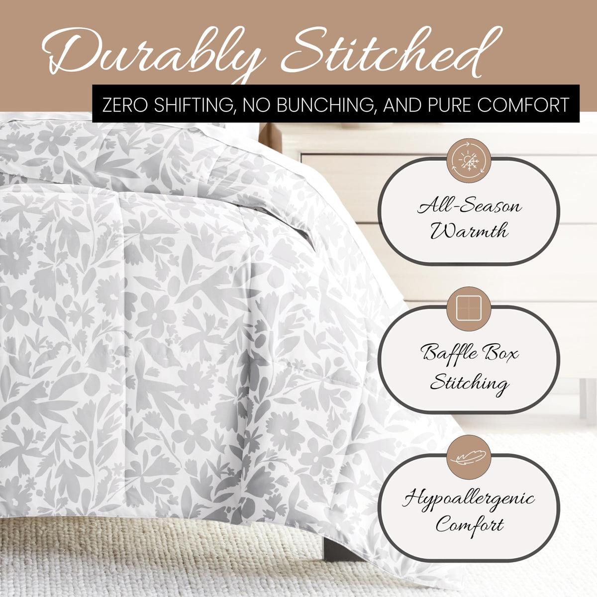King 3 Piece Down Alternative Comforter Set C841382