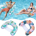 2 Pack Inflatable Pool Float Chair with Cup Holder I559627