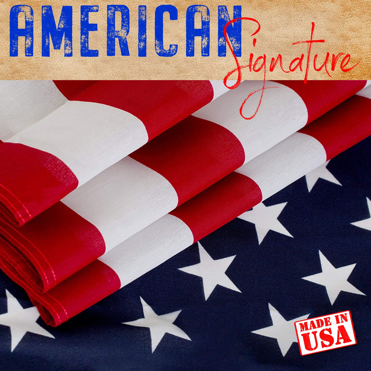 3x5 ft US Flag and 6 ft Aluminum Flag Pole Kit with Holder M17532