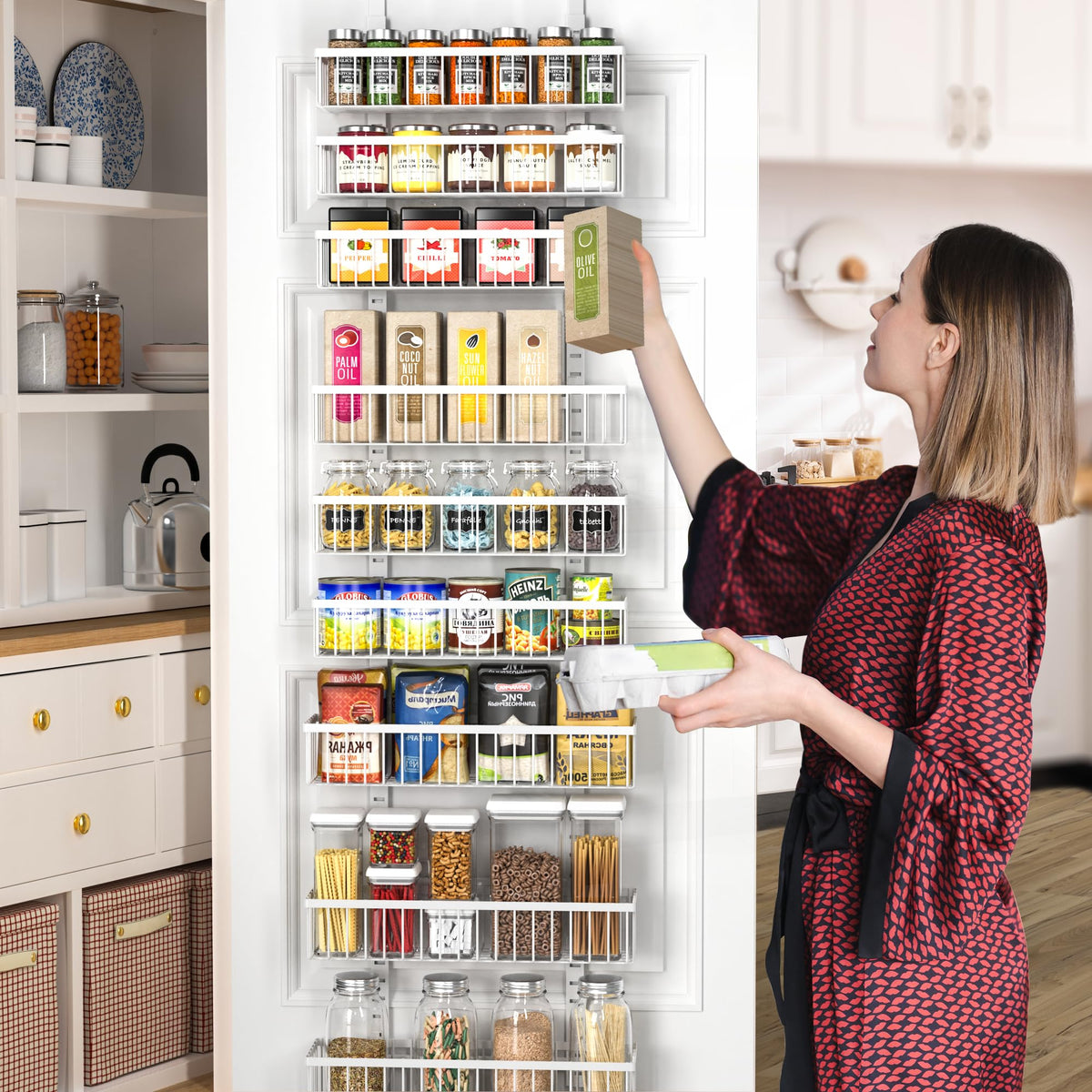 White 9-Tier Over The Door Pantry Organizer K162956