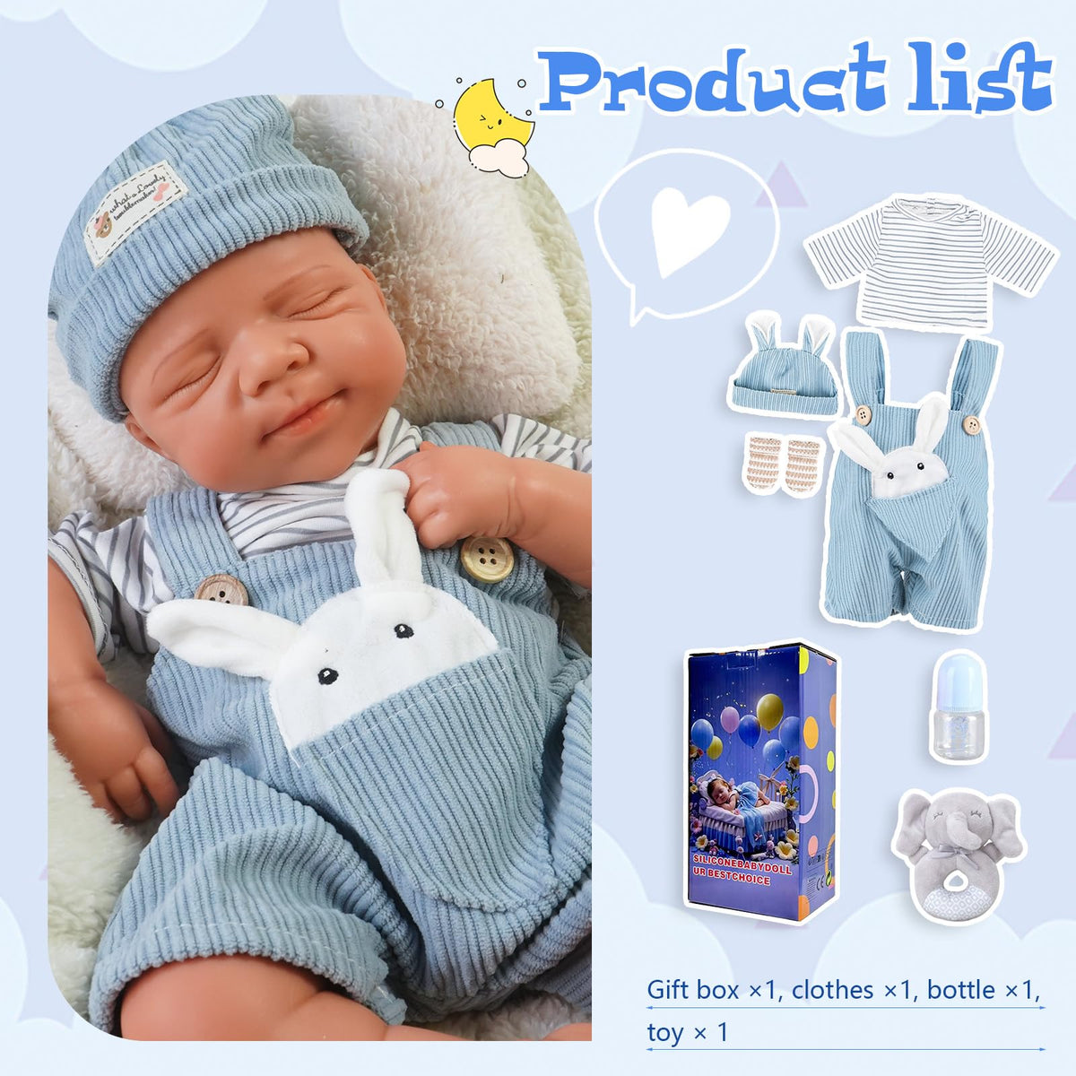 20 Inch Full Silicone Baby Doll D79476