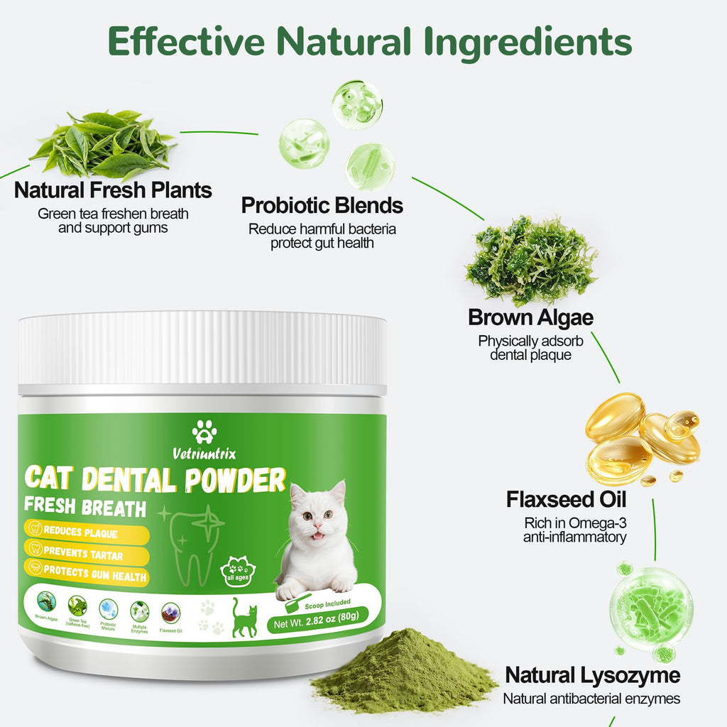Cat Dental Care Powder with Probiotics 80g D126129