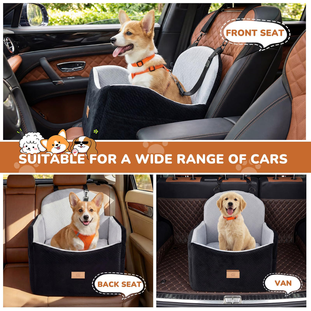 Dog Booster Car Seat for Small Dogs Up to 40lbs with Safety Belt L649903