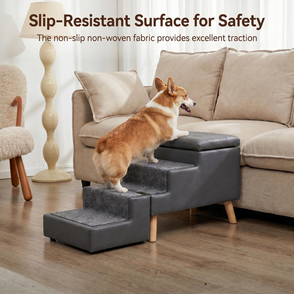 Leather Dog Stairs T678004