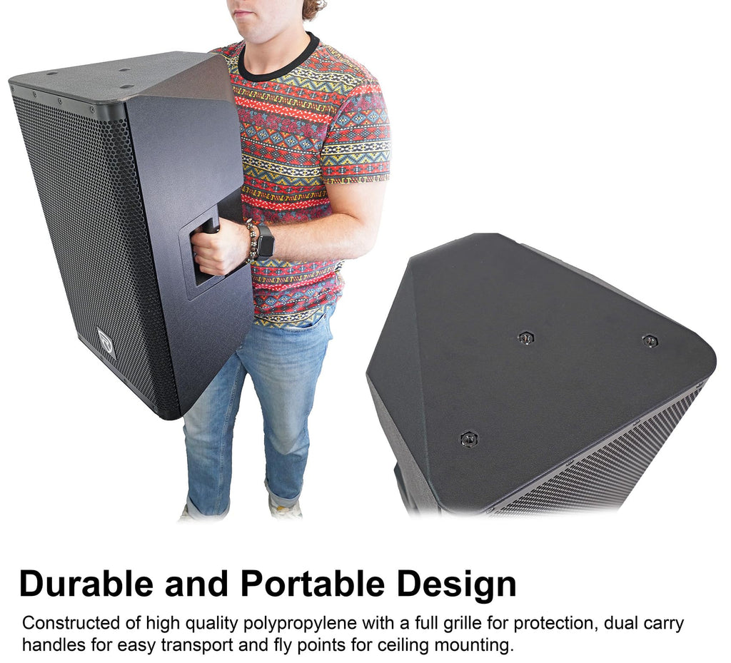 12" Active Powered Speaker with 2-Channel Mixer, 2-Pack J7723
