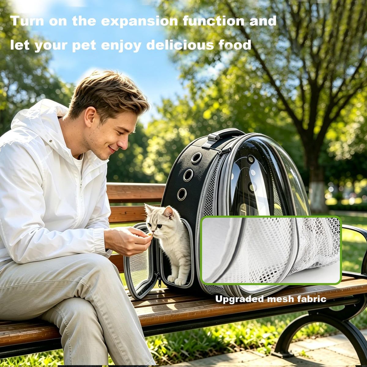 Expandable Pet Backpack Cats Dogs Carrier Bag K707272