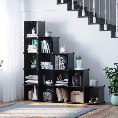 16 Cube Black Storage Organizer A45674