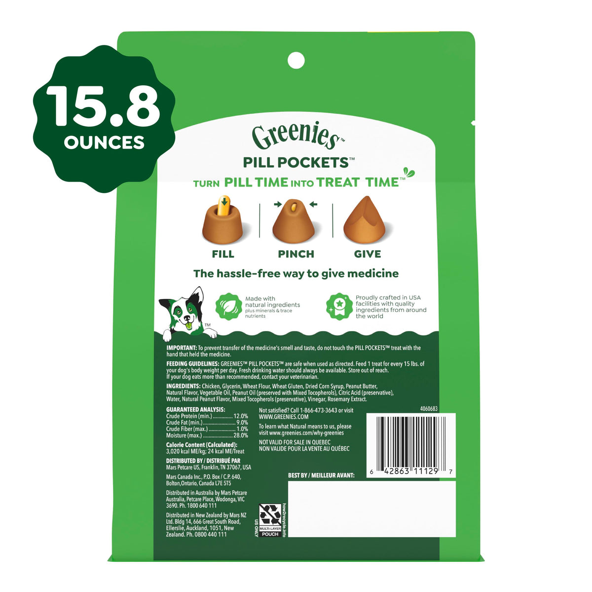Peanut Butter Large Size Dog Treats 15.8 oz P418