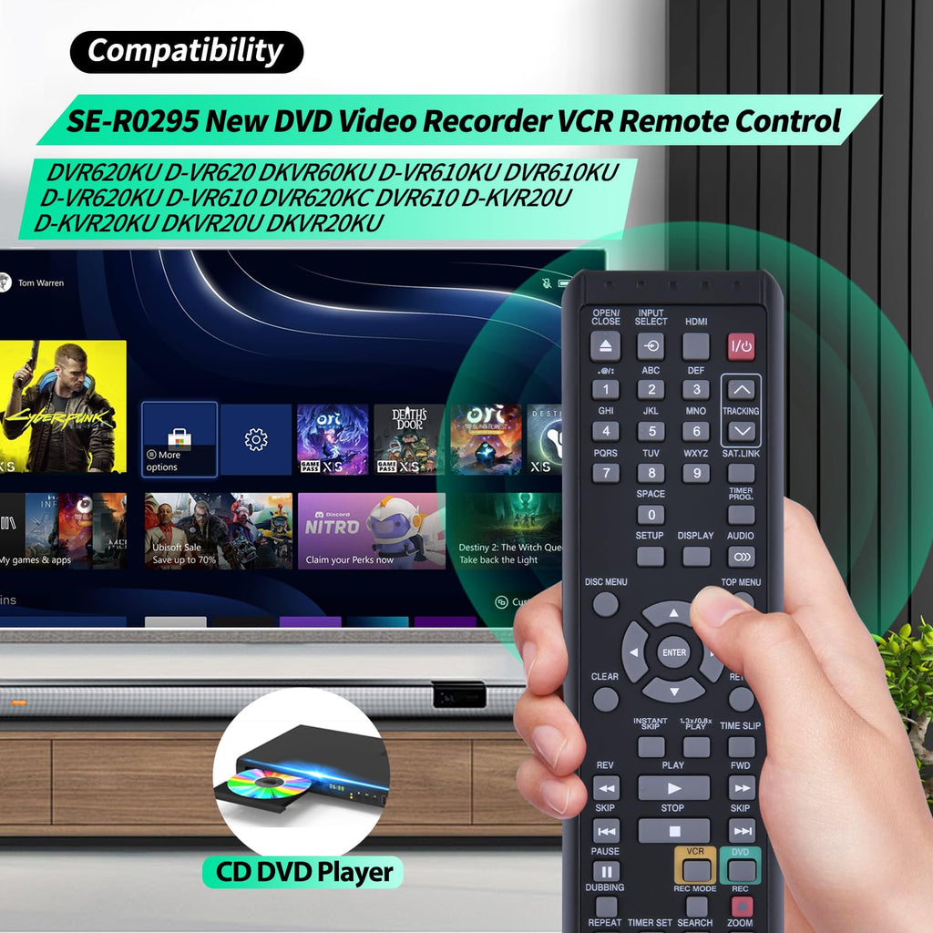 Replacement Remote for Toshiba Combo R102