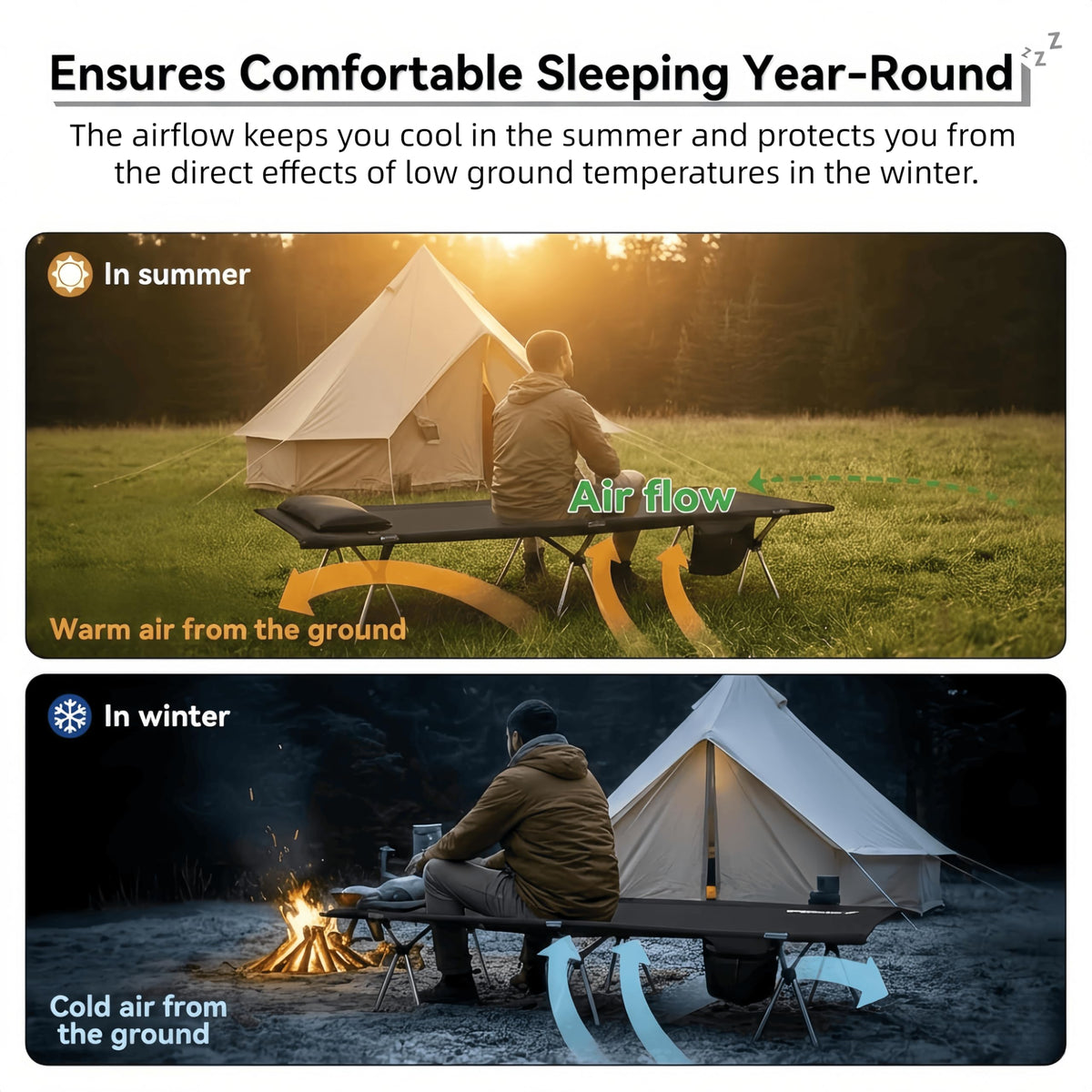 Lightweight Foldable Camping Cot 300 lbs Capacity A209376