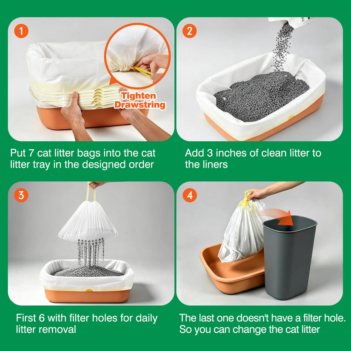 Sifting Litter Box Liners 14 Count W802705