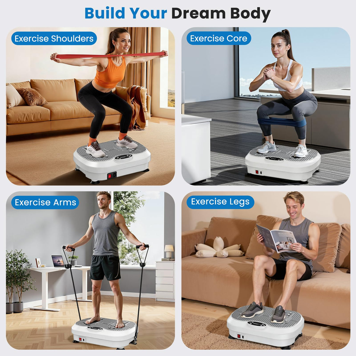 Vibration Plate Exercise Machine with 200 Levels S4693