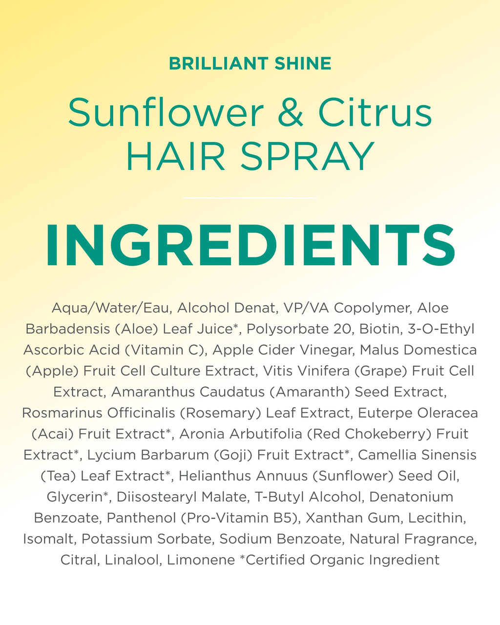 Sunflower & Citrus Hair Spray 8.2 fl oz E59617