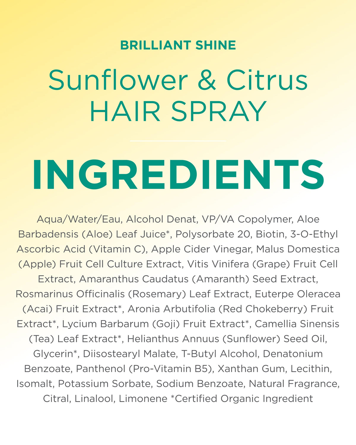 Sunflower & Citrus Hair Spray 8.2 fl oz E59617
