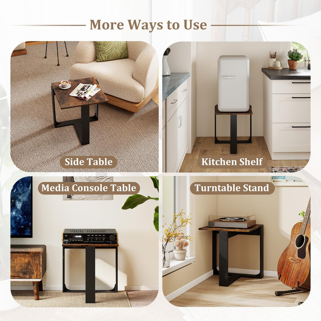 Set of 2 Square Wood Side Tables L699243