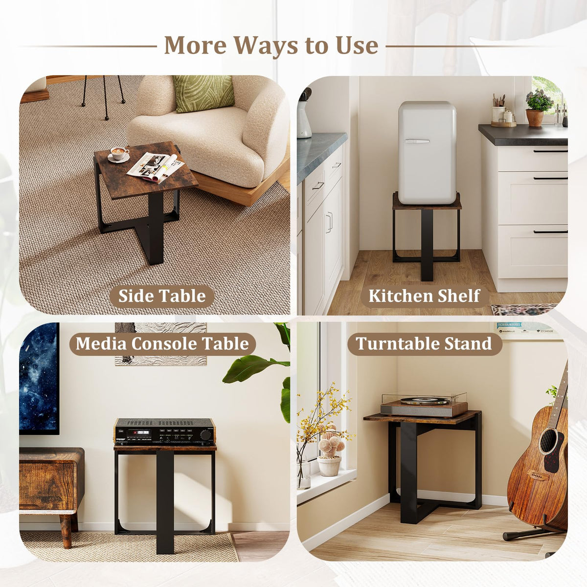 Set of 2 Square Wood Side Tables L699243