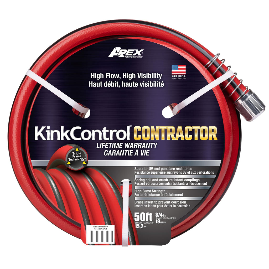 Contractor Grade Hose with Spring Coil and Crush Resistant Couplings 3/4 x 50 ft F1983