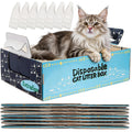 8 Pcs Disposable Cat Litter Box with Scoops P917603