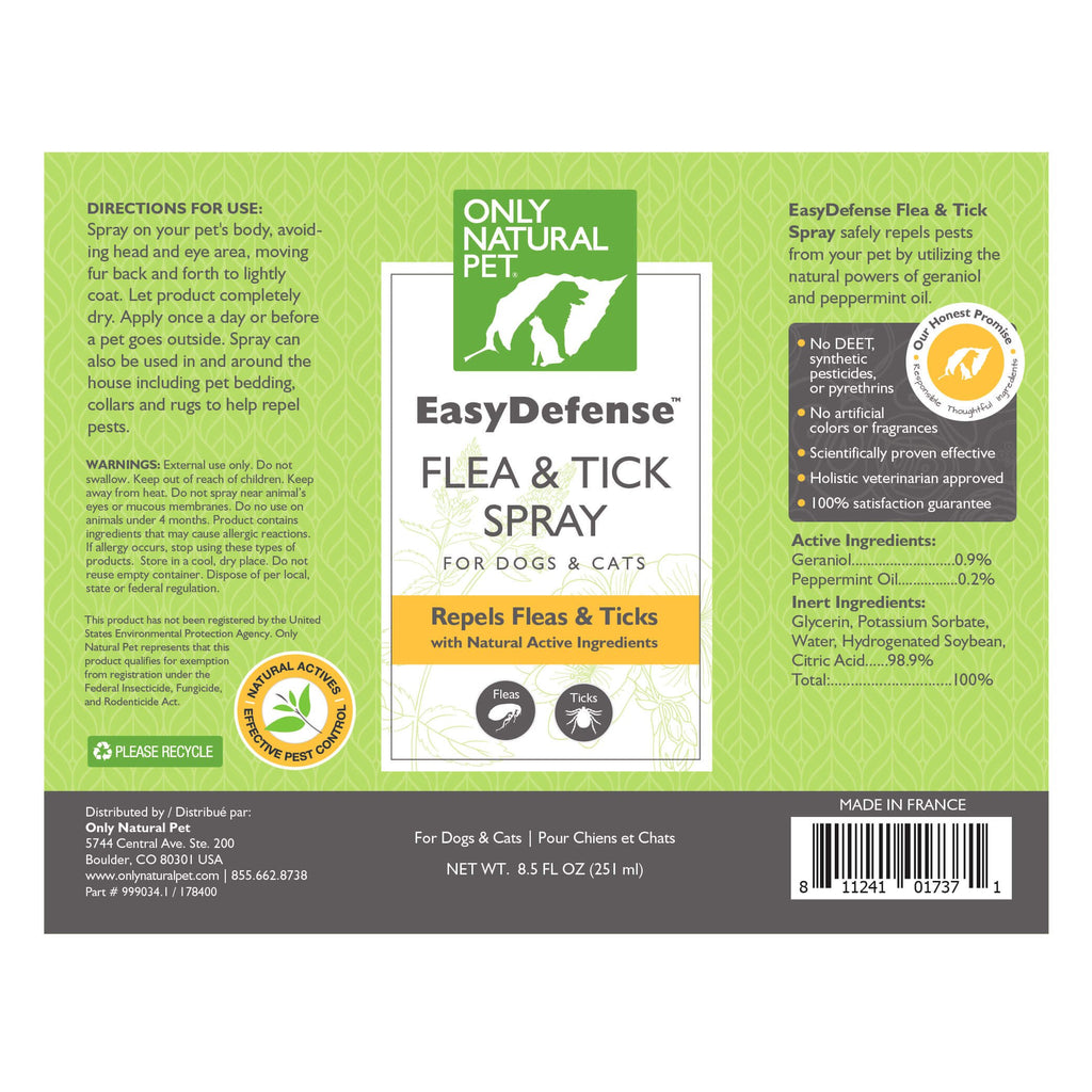 Flea and Tick Spray for Dogs and Cats 8.5 oz Y90450